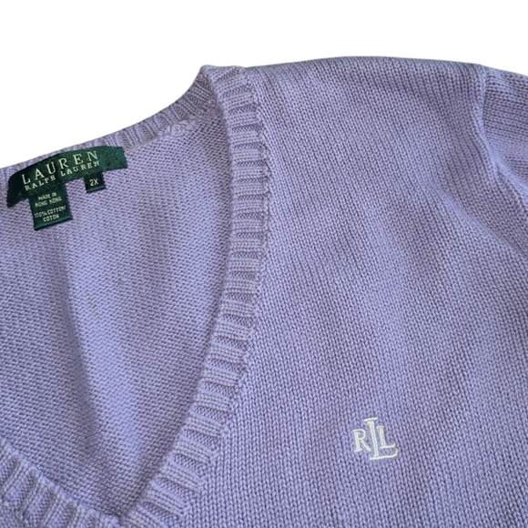 Lauren Ralph Lauren Classic Horizon Pullover Sweater In Lavender - Picture 5 of 7